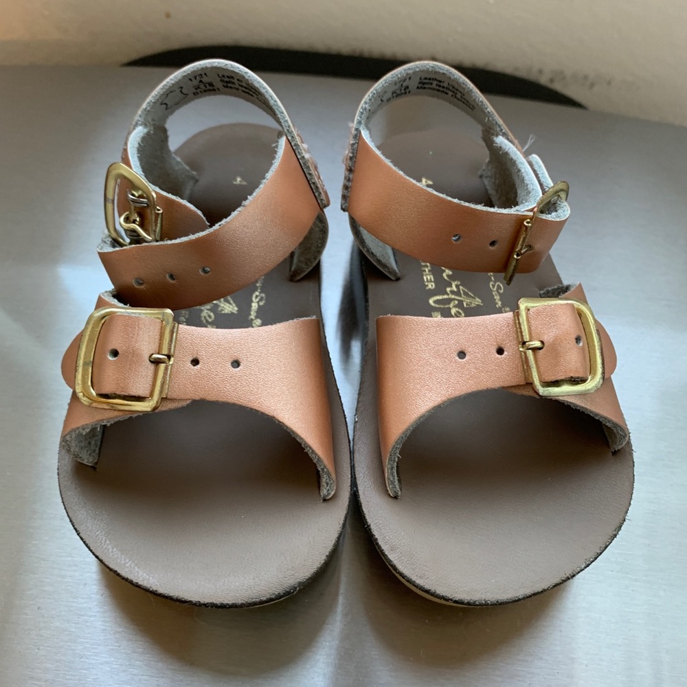 Saltwater SunSan Surfer Sandals Toddler 4 rosegold
